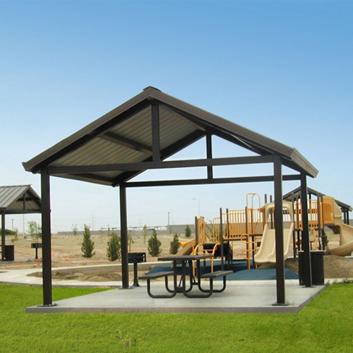 CAD Drawings Superior Recreational Products | Shelter and Site Amenities All-Steel Gable End Shelters